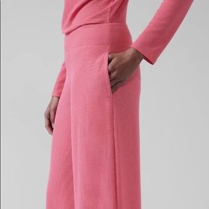 NEW Athleta Wind Down Sleep Wide Leg Pant- Medium Pink